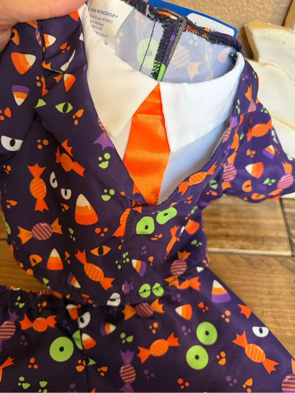 Build a Bear Halloween Orange Tie Out Fit CUTE! NWT